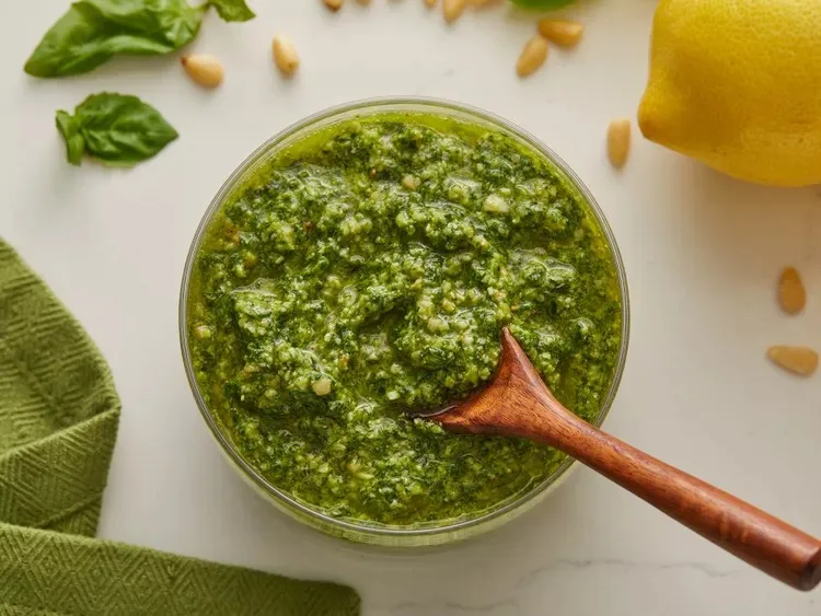 Basil & Spinach Pesto Recipe Foodrinky
