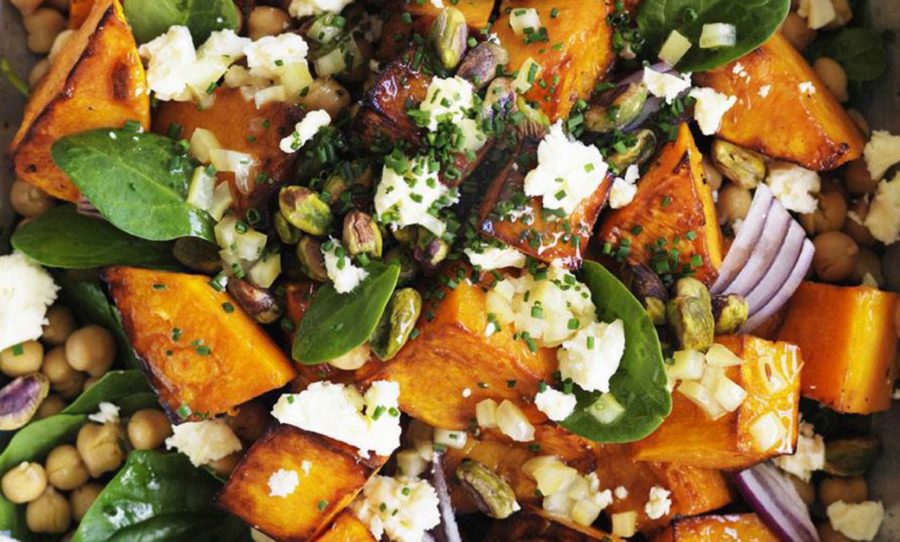 🥗 Roast pumpkin and Feta Salad Recipe - Foodrinky