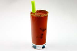 Bloody Mary Coctail with celery stalk